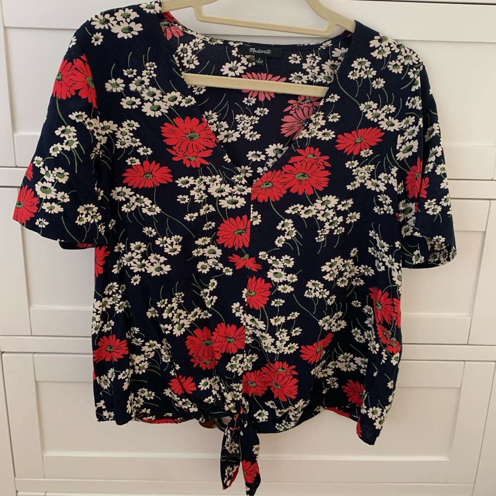 Madewell Floral Top - S